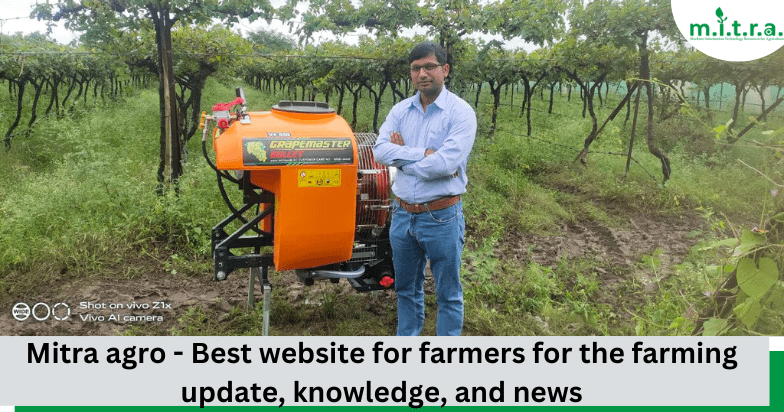 A man standing in his farm with agriculture sprayer